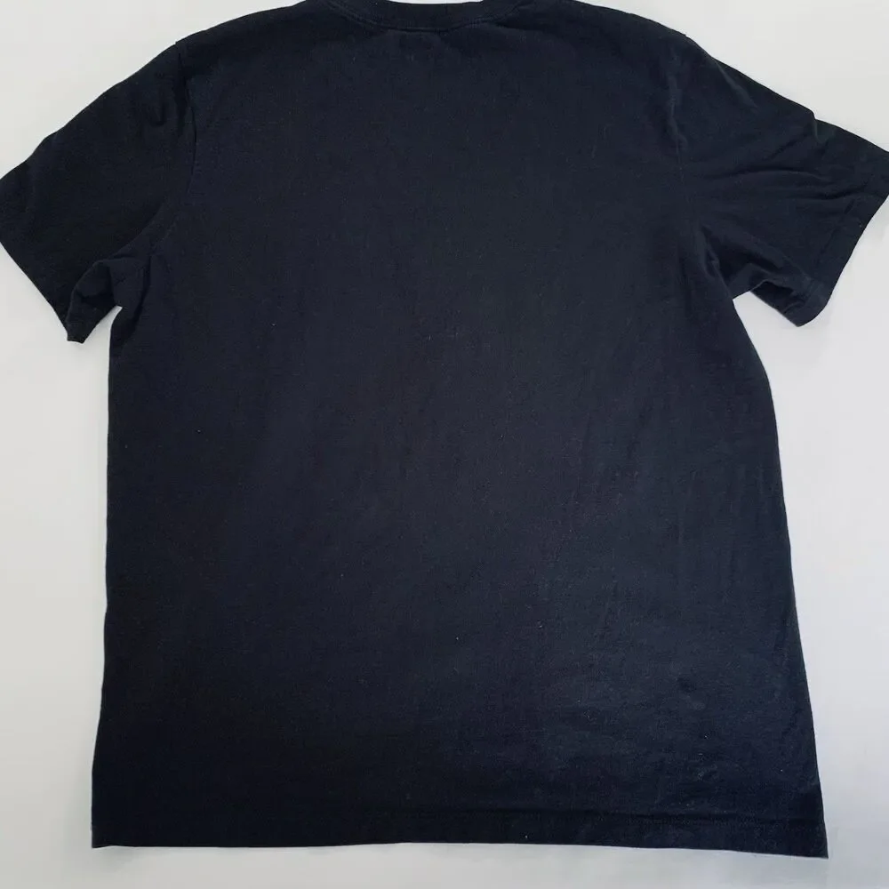 Nike Shirt Men L Black Basketball Colorful Swoosh Graphic Tee Retro Athletic Gym